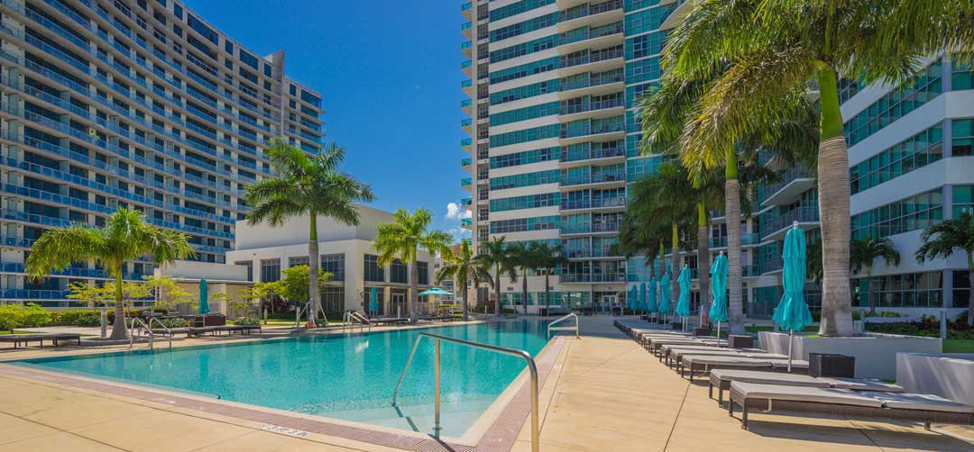 newly developed apartments near swimming pool